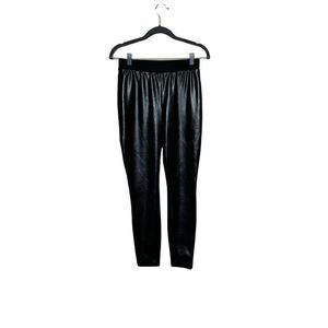Bebe black faux leather front leggings size XS